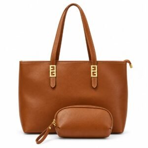 Brown Tote Bag Set