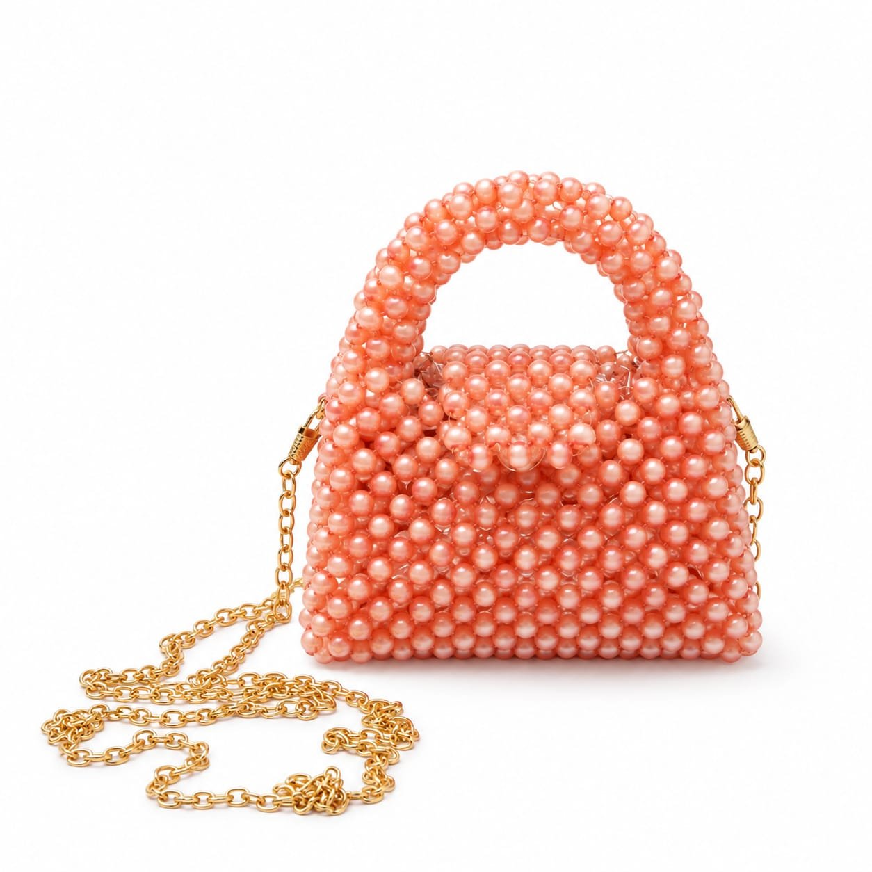 Blush Pink Beaded Handbag