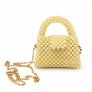 Pearl Cream Beaded Handbag