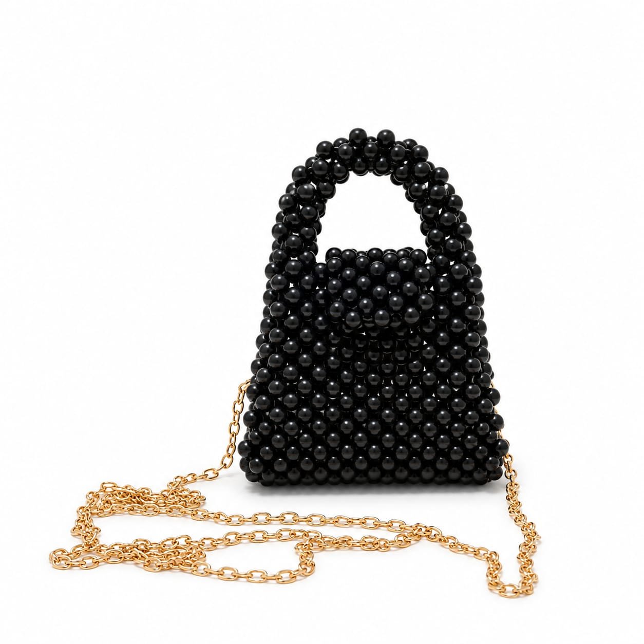 Black Beaded Handbag