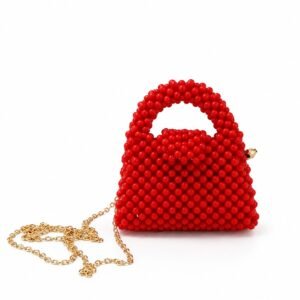 Red Beaded Handbag